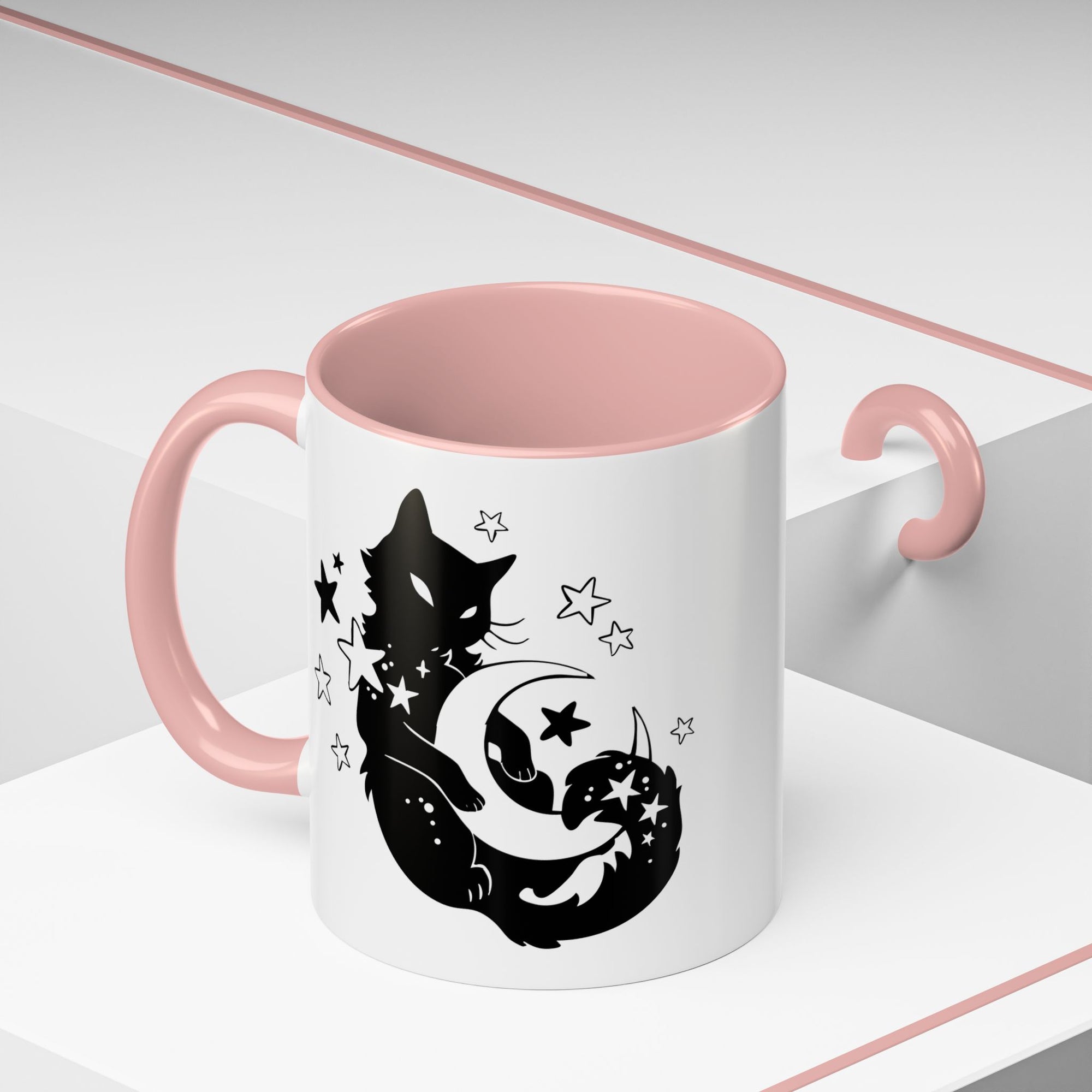 Moon Kitty Amongst the Stars Accent Coffee Mug (11, 15oz)