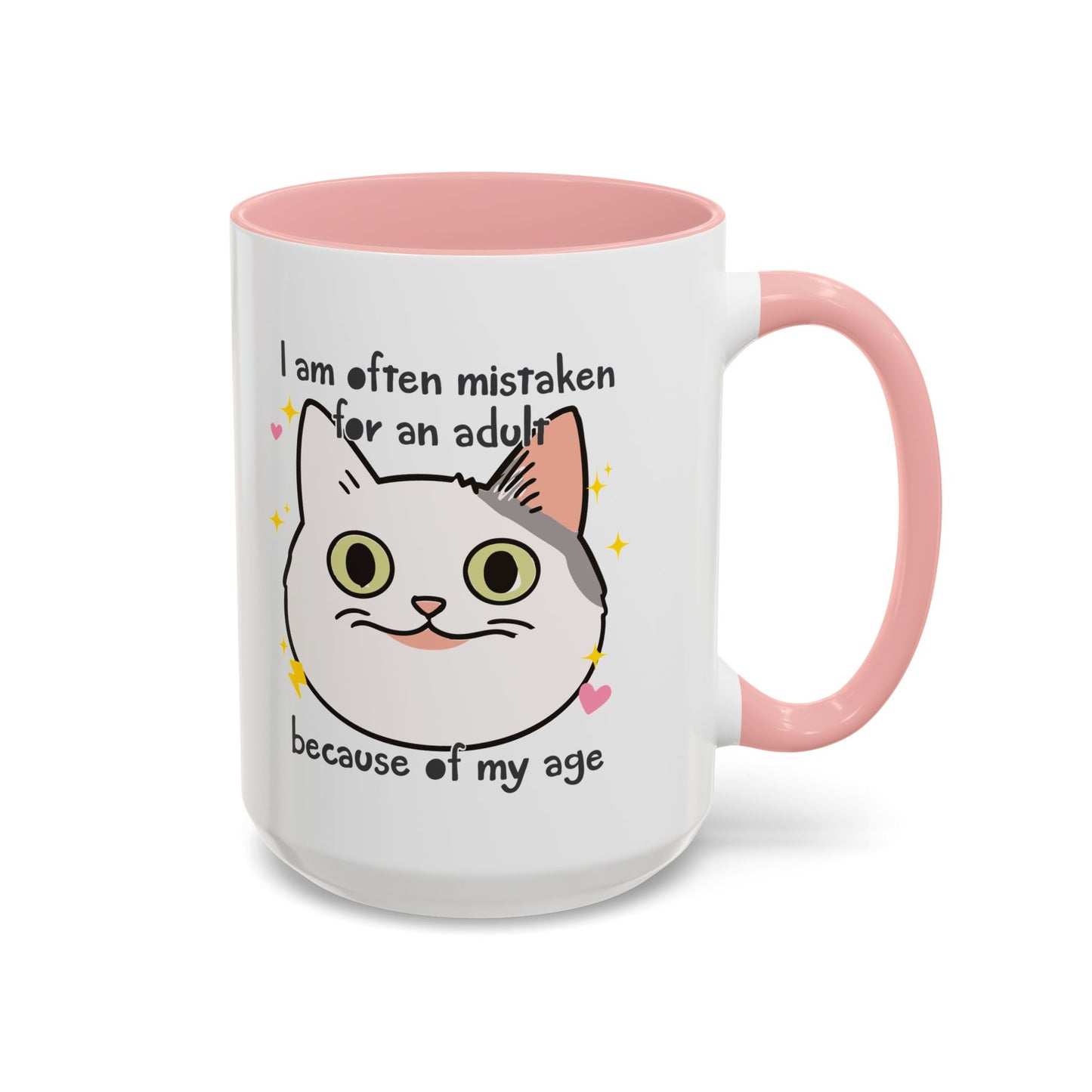 Mistaken For an Adult Cat Accent Coffee Mug (11, 15oz)