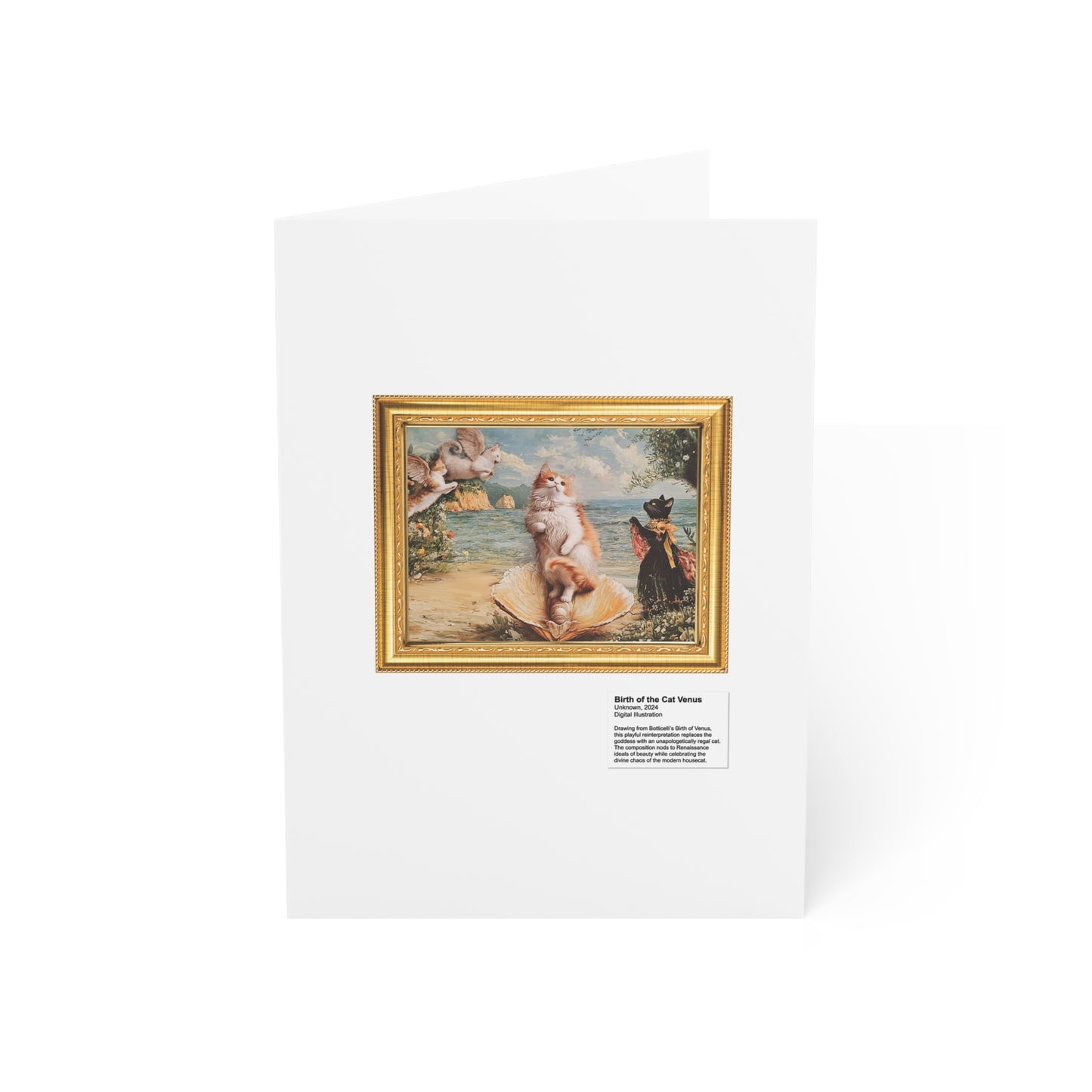 Birth of Cat Venus Greeting Cards (1, 10, 30, and 50pcs)