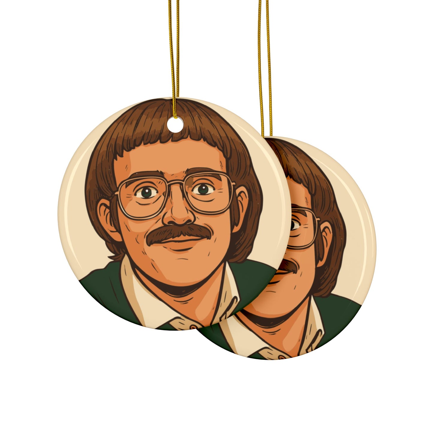 Chit Ceramic Ornaments, 2-Side Print, (1pc, 3pcs, 5pcs, 10pcs)