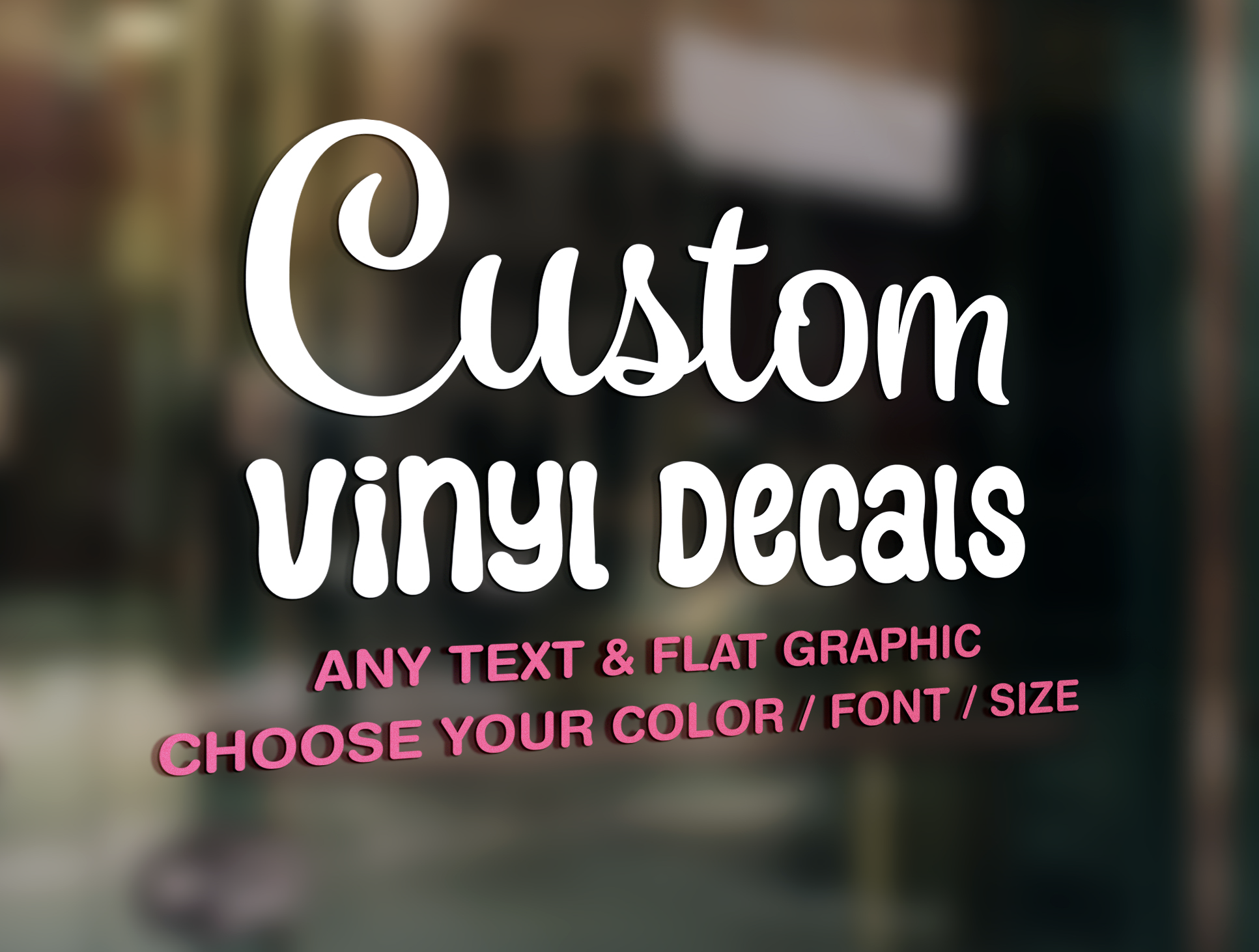 Custom Transfer Vinyl Lettering Decals