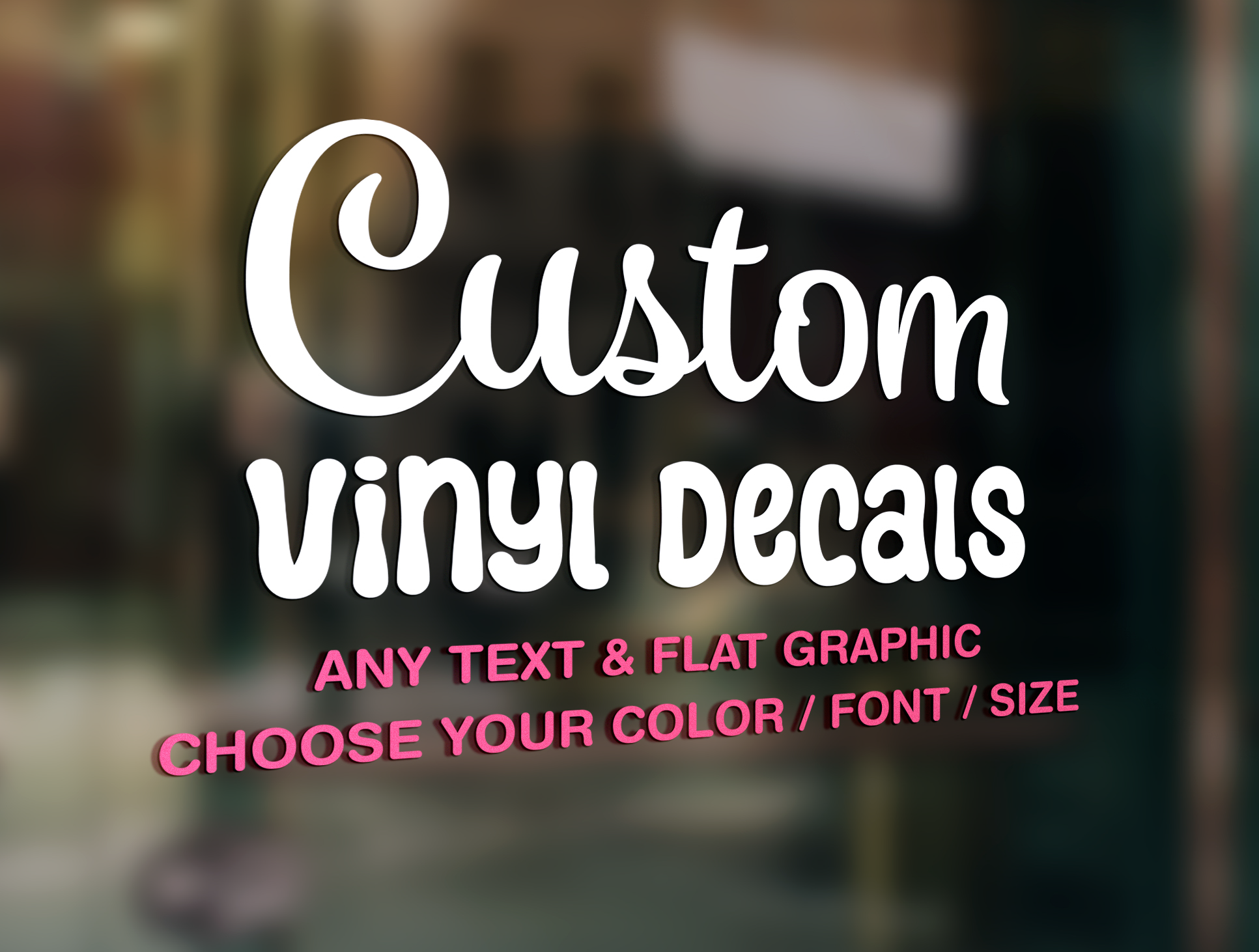 Custom Transfer Vinyl Lettering Decals