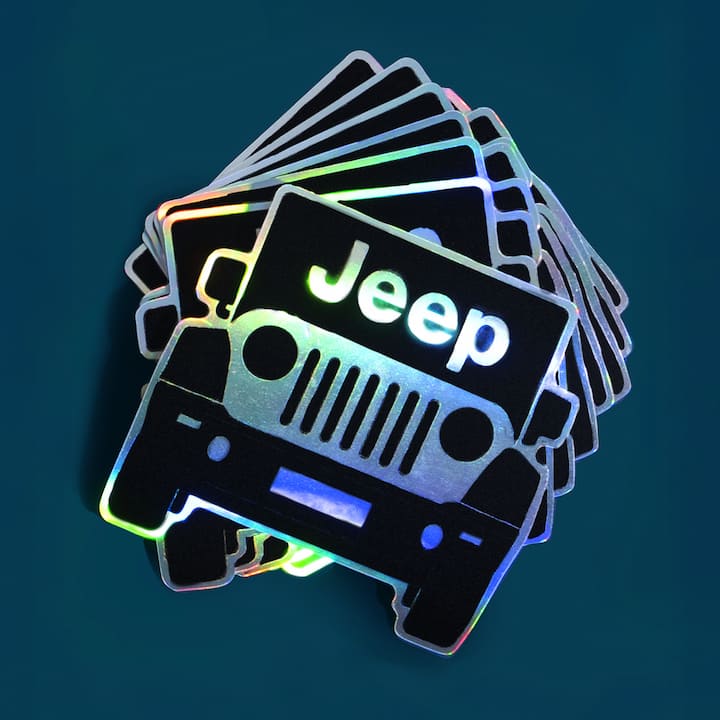 holographic sticker stack