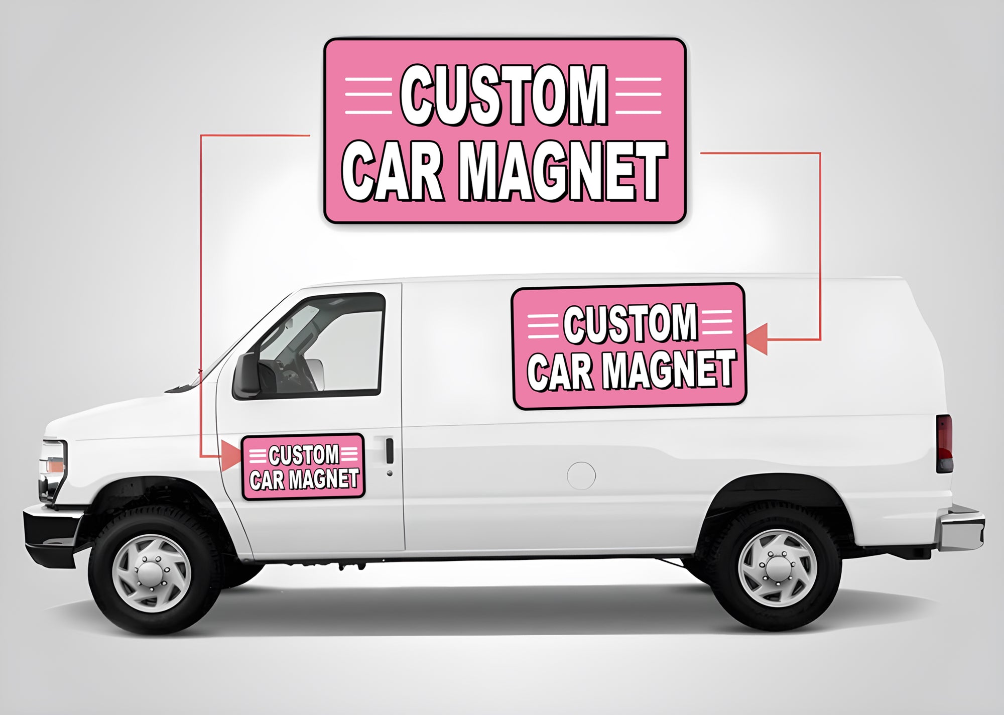 Custom Rectangular Car Magnets