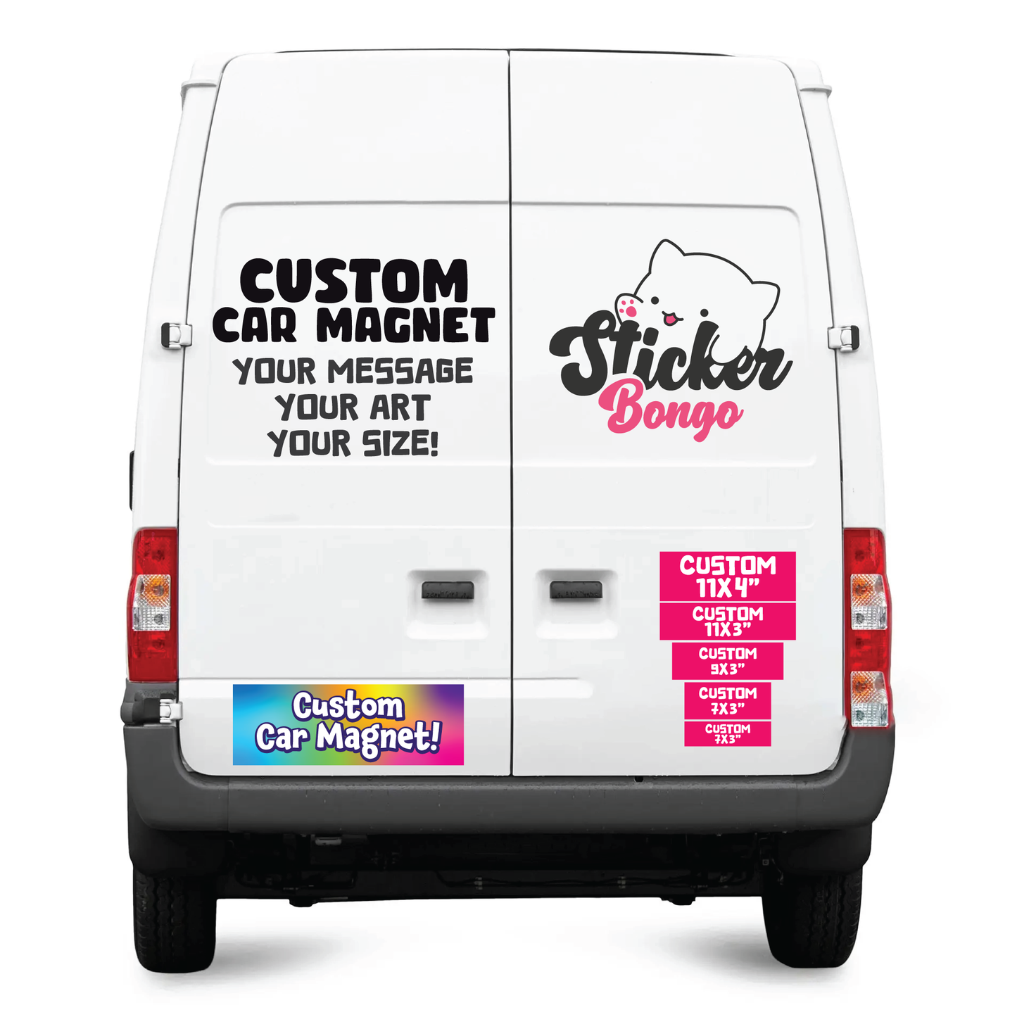 Custom Bumper Sticker or Magnet, Waterproof Printed Vinyl