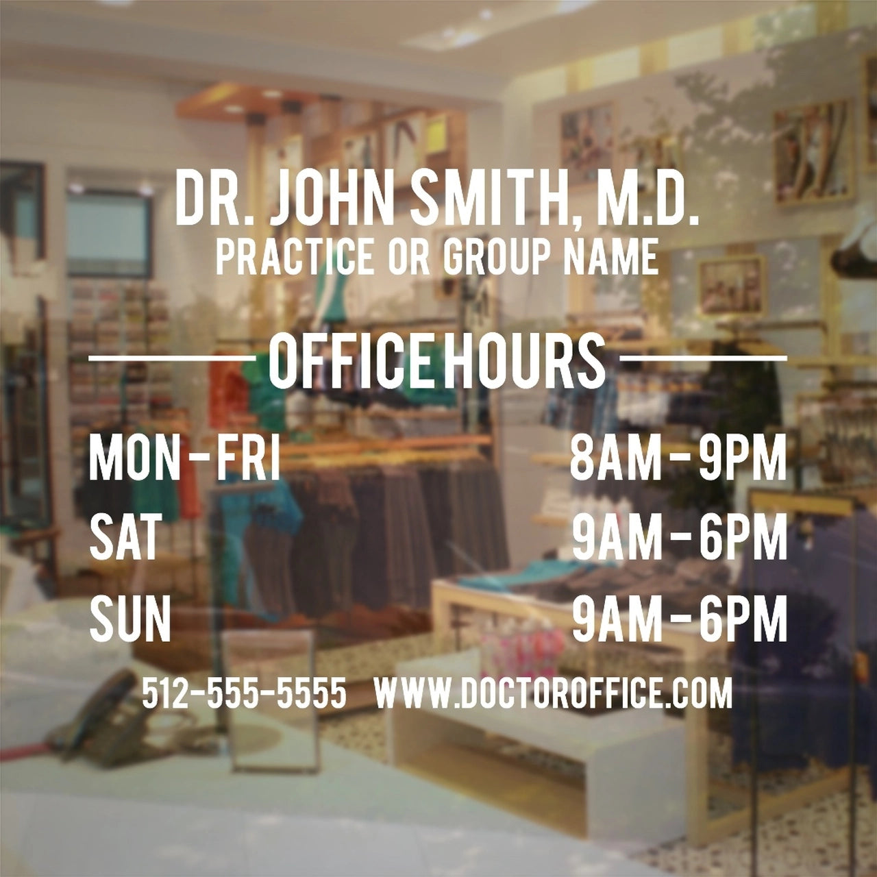 Custom One-Color Vinyl Transfer Decal – Storefront & Window Graphics