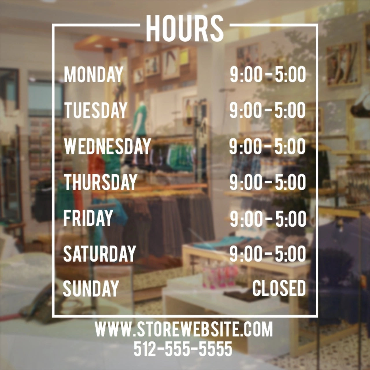 Custom One-Color Vinyl Transfer Decal – Storefront & Window Graphics