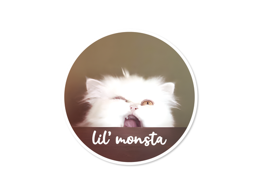Lil' Monsta Cat 3" Funny Sticker