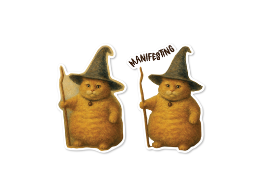 Manifesting Witch Cat Sticker