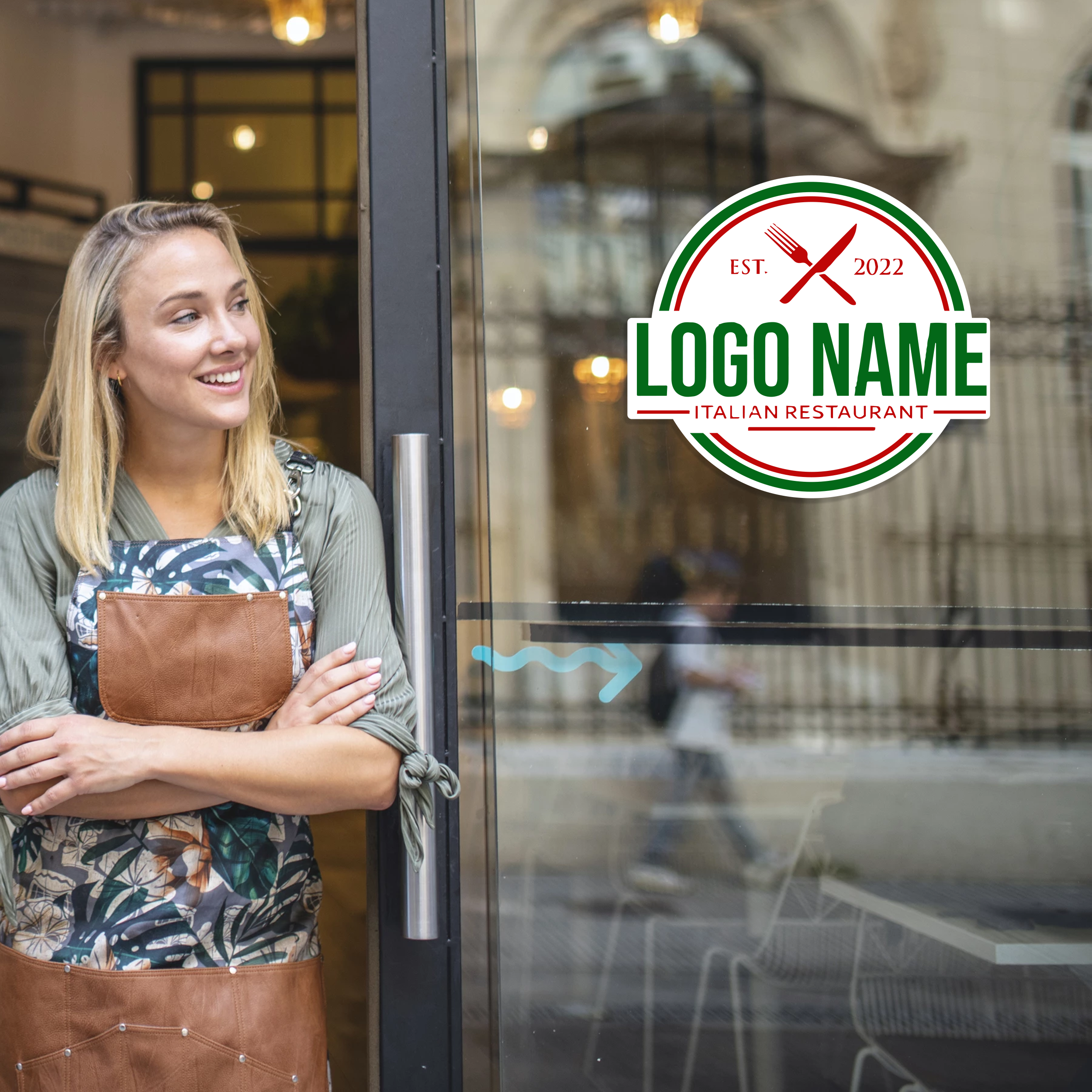 Custom Full-Color Storefront Decals – Business Logo, Hours, & More