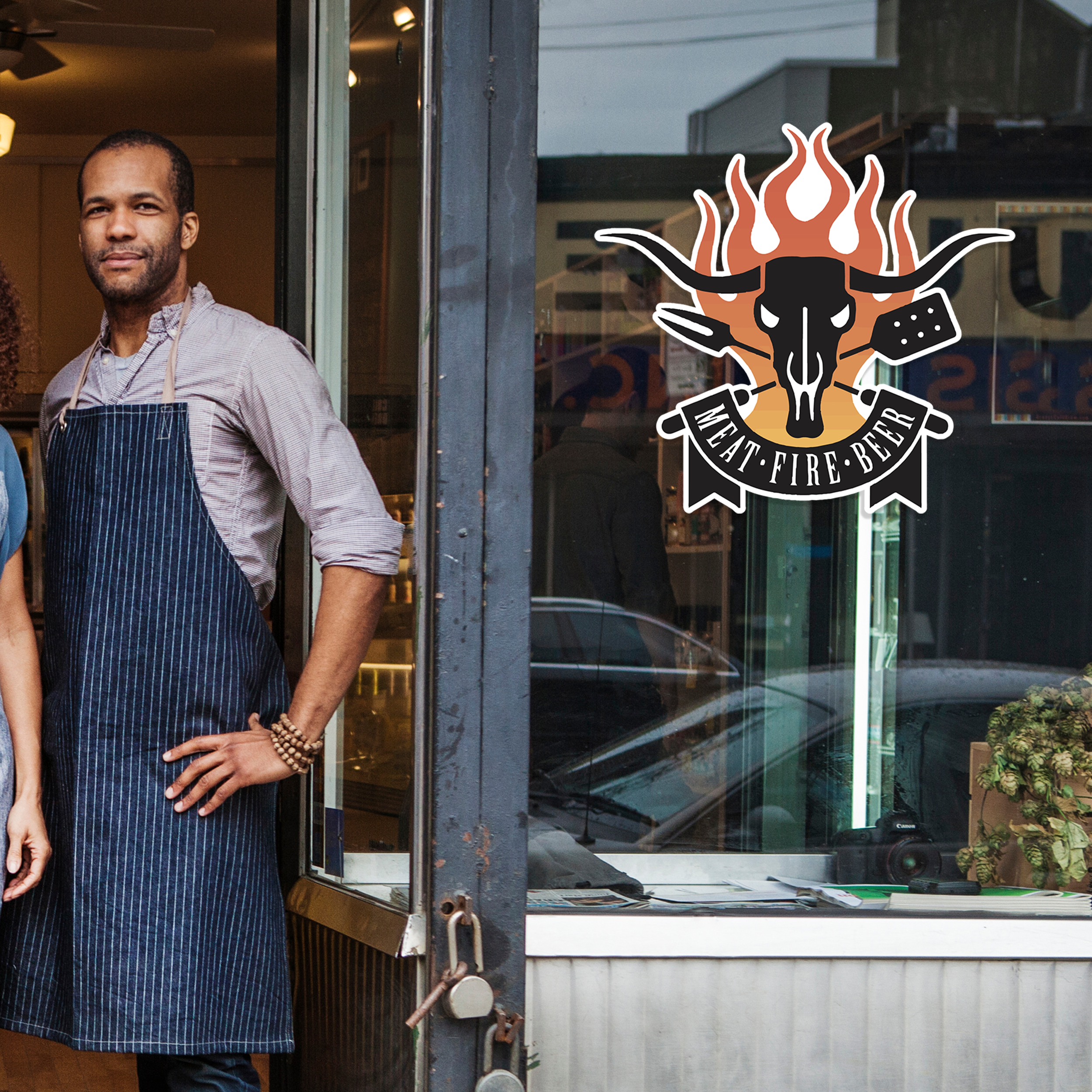 Custom Full-Color Storefront Decals – Business Logo, Hours, & More