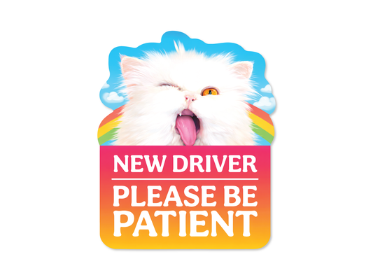 New Driver Cat Sticker Waterproof Vinyl Decal