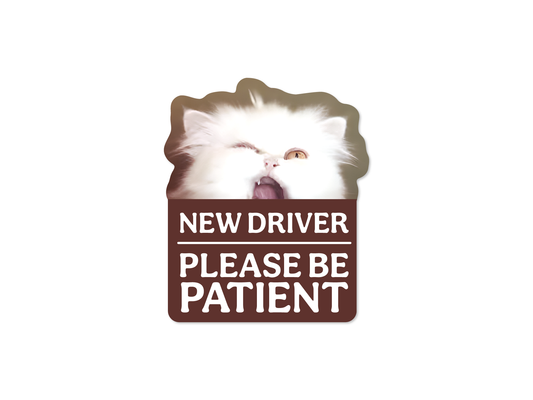 New Driver Cat Sticker Waterproof Vinyl Decal