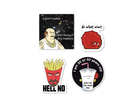 Aqua Teen Hunger Force Sticker, Set of 4