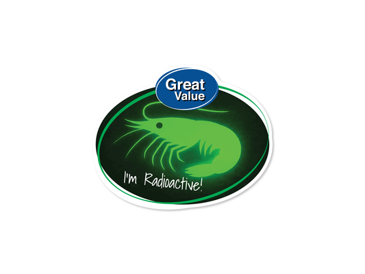 Radioactive Shrimp Sticker