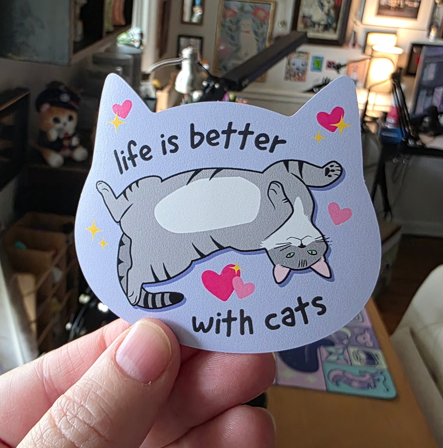 Life is Better with Cats 3" Vinyl Sticker