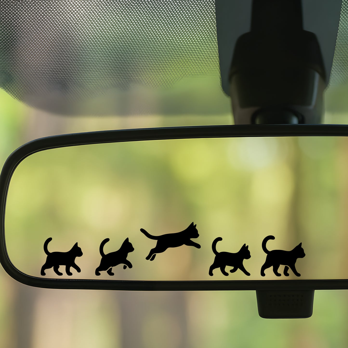 Row of Cats 5" Vinyl Decal Sticker
