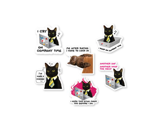 Business Cat Collection, set of 6