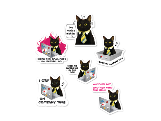 Business Cat Collection, set of 6