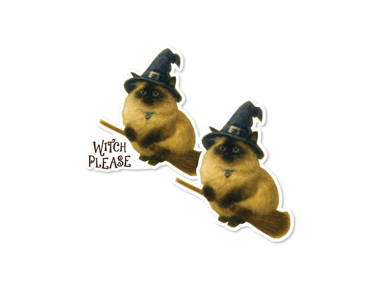 Witch Please Cat Sticker